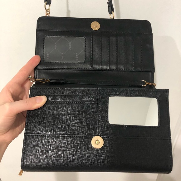 Aldo Black & Gold Handbag - Picture 5 of 8